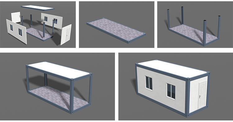 Prefabricated 3-story container dormitory