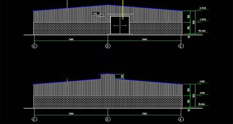 steel structural workshop project