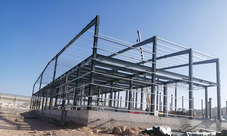 Oman two-storey steel structure workshop