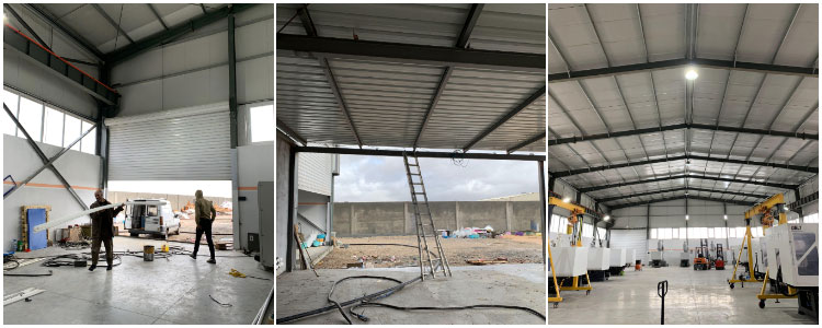 Prefabricated steel workshop construction building