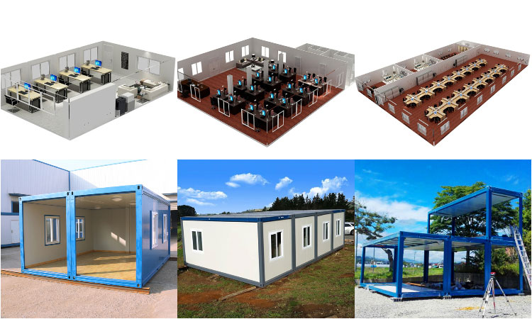 Prefab container office for 4 people