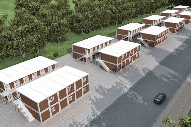 Modern prefab container dormitory building