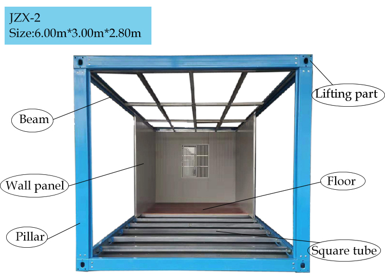 Prefab container temporary shelter