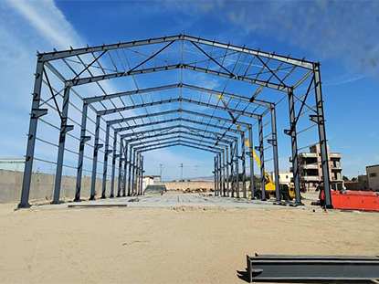Algeria new design steel structure warehouse