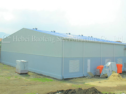 2 sets steel structure warehouse build in Congo
