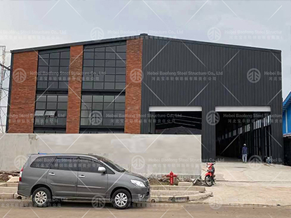 Steel warehouse with office build in Indonesia