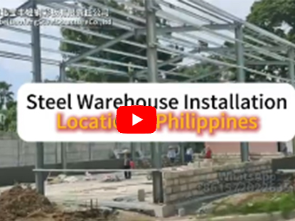Steel warehouse installation in Philippines