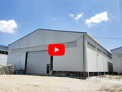 3 units steel warehouse built in Philippine