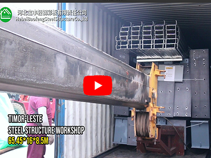 Steel structure building loading for shipping