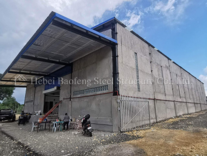 Steel warehouse with mezzanine in Philippines