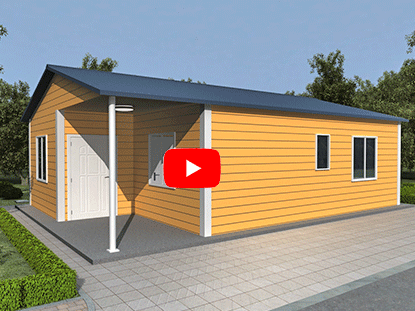 Two bedrooms prefab residential house
