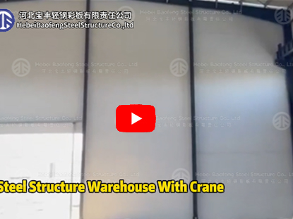 Steel Structure Warehouse With Crane