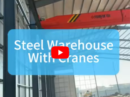 Steel warehouse with overhead cranes