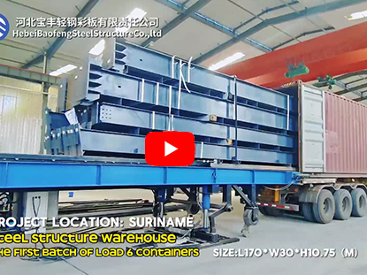 Steel Structure Warehouse Export To Suriname