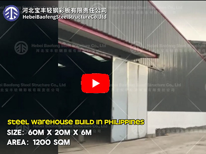 Steel warehouse build in Philippines