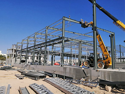 Oman two storey steel structure workshop